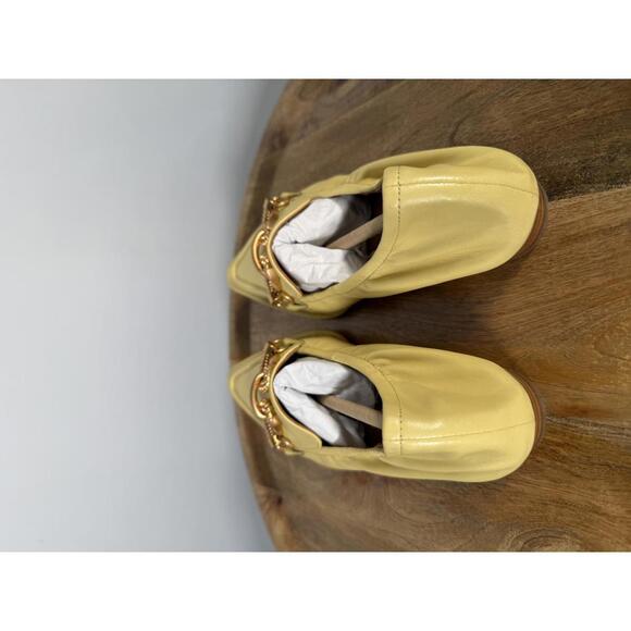 Tory Burch Butter Yellow Twisted Horsebit Pointed Toe Loafers Flats US 5.5 NWB - Picture 8 of 12